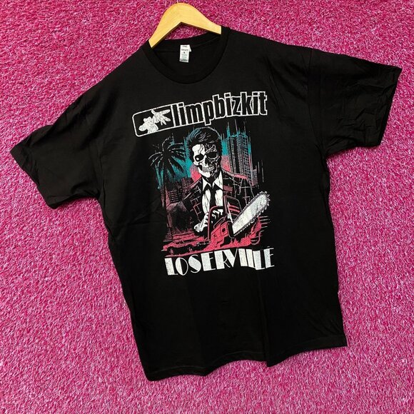 Limp Bizkit Loserville Chainsaw Zombie Tour Nu Metal T-Shirt XL - Picture 3 of 4